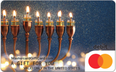 Mastercard® Sparkling Menorah Gift Card