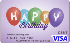 Visa Birthday Balloons Gift Card