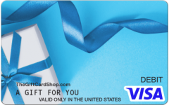 Visa® White Blue Ribbon Gift Card