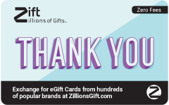 Thanks Angled - Zift Gift Card