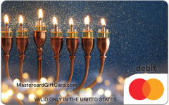 Mastercard® Sparkling Menorah Gift Card