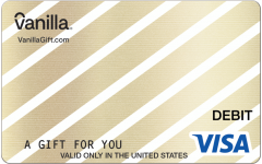 Vanilla Visa Gold Diagonal Gift Card