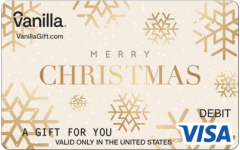Vanilla Visa Gold Merry Christmas Gift Card