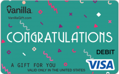 Vanilla Visa Congratulations Confetti Gift Card | The Gift Card Shop