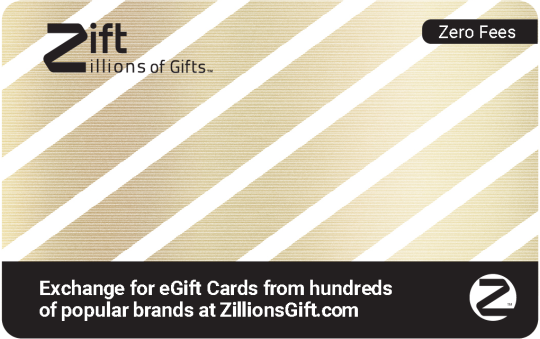 Gold Diagonal - Zift Gift Card | The Gift Card Shop
