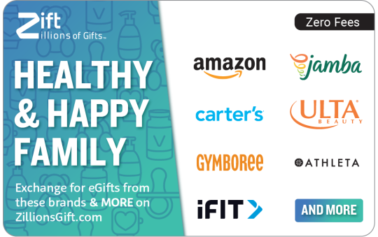 Happy Healthy Family - Zift Gift Card | The Gift Card Shop