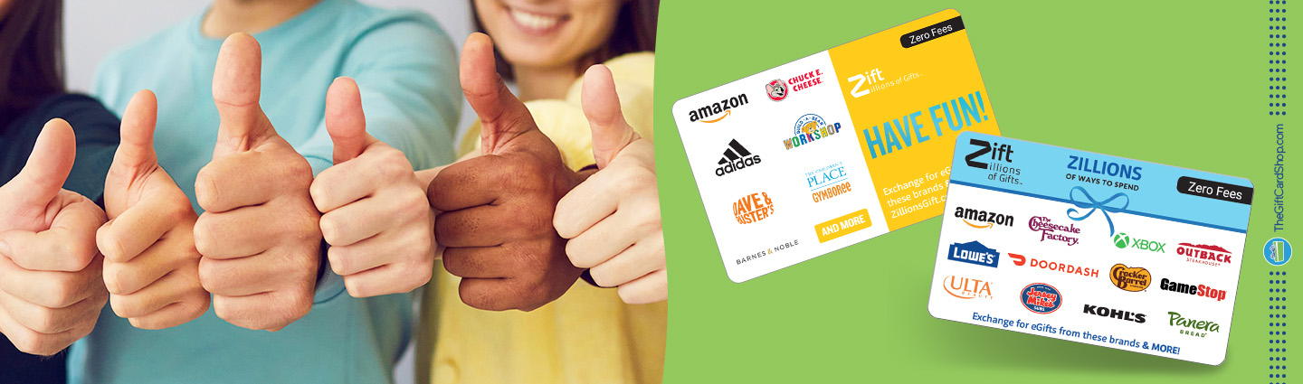 Zero Fee Gift Cards
