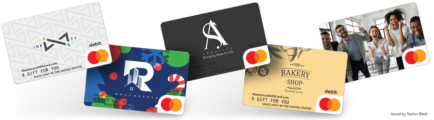 Assorted prepaid debit cards with various designs.