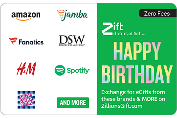 Hero 2 - Zillions Happy Birthday Gift Card