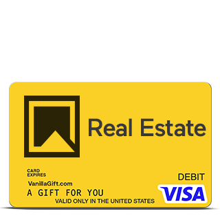 Gift card with real estate theme.
