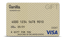 Vanilla Visa gift card