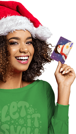 Your One Stop Shop Main image - Woman smiling holding gift card