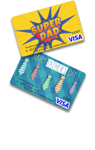 Main Hero 1 - Discover a gift dad can appreciate: gift cards he can spend how and when he wants.