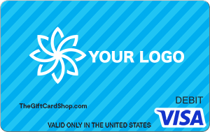 Visa gift card with placeholder for a logo.