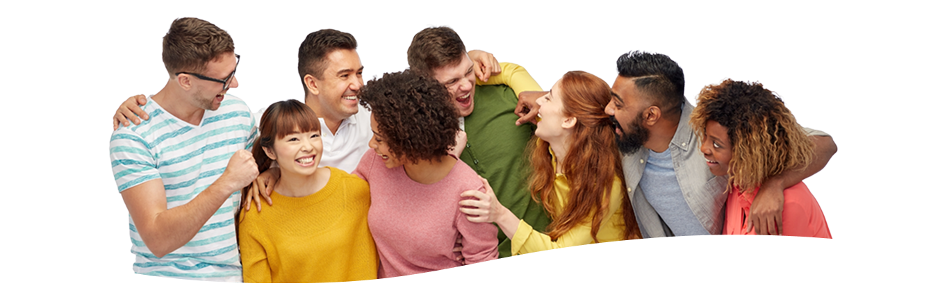 Group of people smiling together