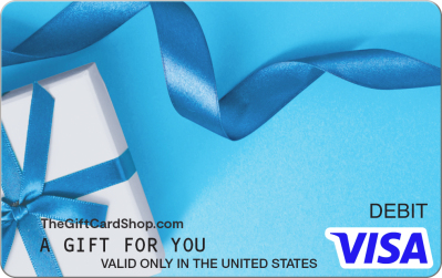 Visa White Blue Ribbon Gift Card
