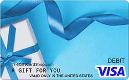 Visa White Blue Ribbon Gift Card
